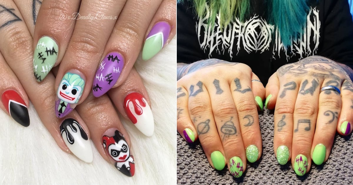 Detail Harley Quinn And Joker Nails Nomer 20