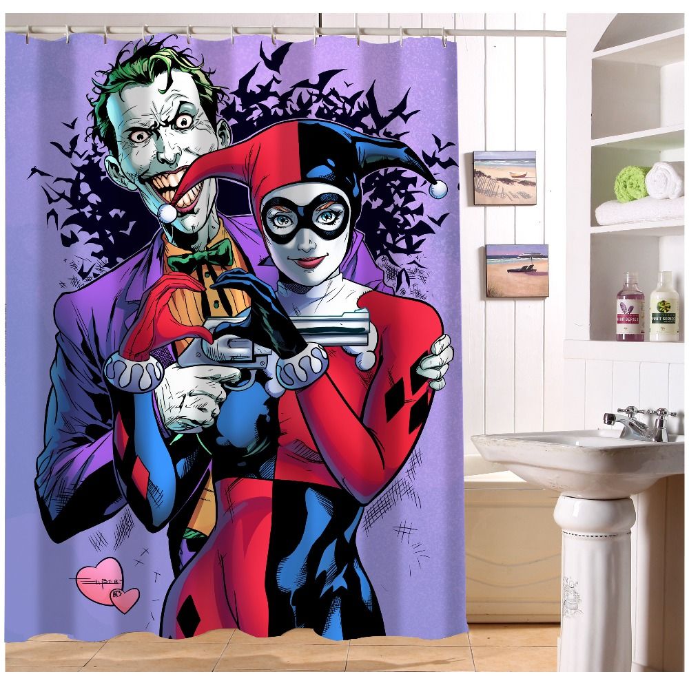 Detail Harley Quinn And Joker Shower Curtain Nomer 18