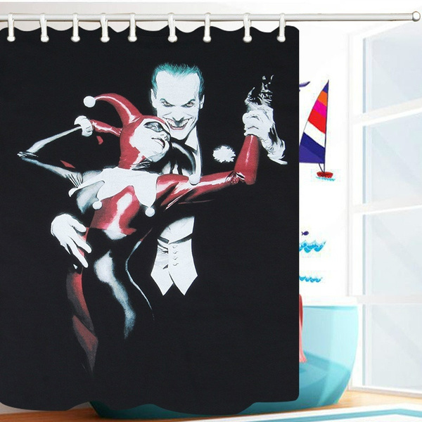 Detail Harley Quinn And Joker Shower Curtain Nomer 5