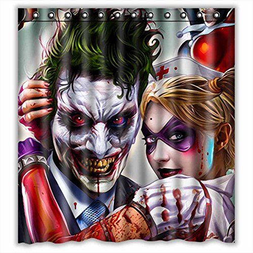 Detail Harley Quinn And Joker Shower Curtain Nomer 6
