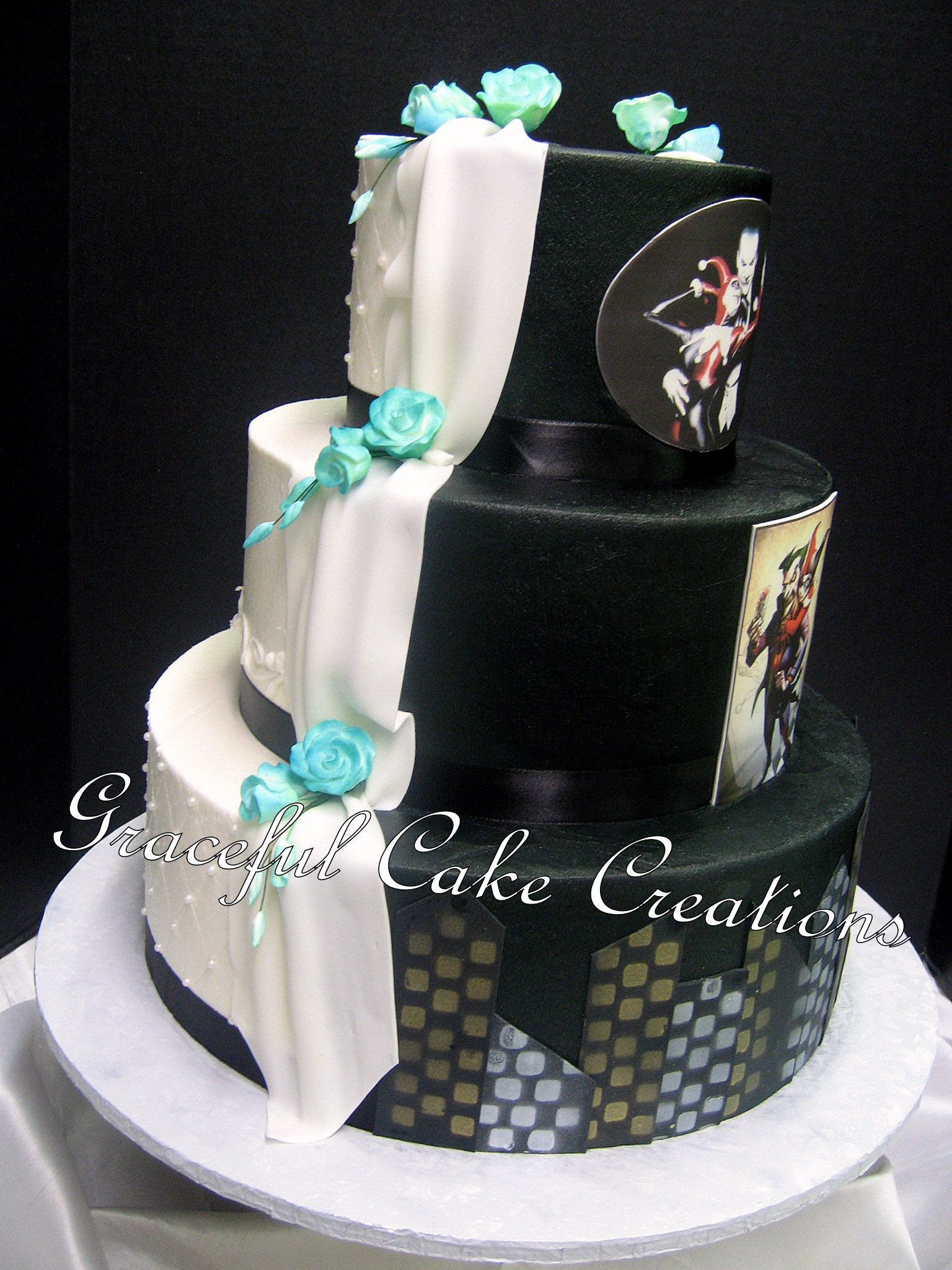 Harley Quinn And Joker Wedding Cake - KibrisPDR