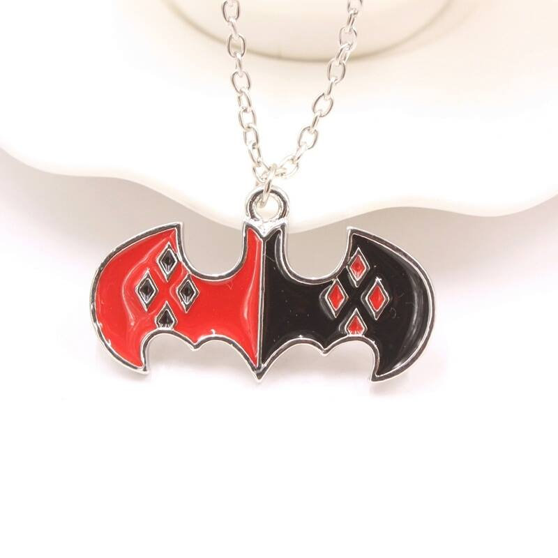 Detail Harley Quinn Bat Necklace Nomer 25