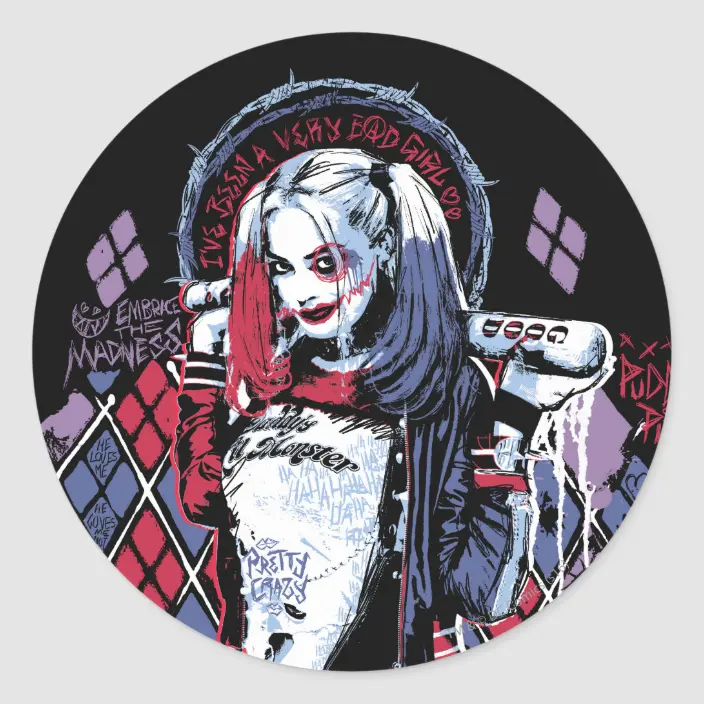 Detail Harley Quinn Bat Stickers Nomer 53