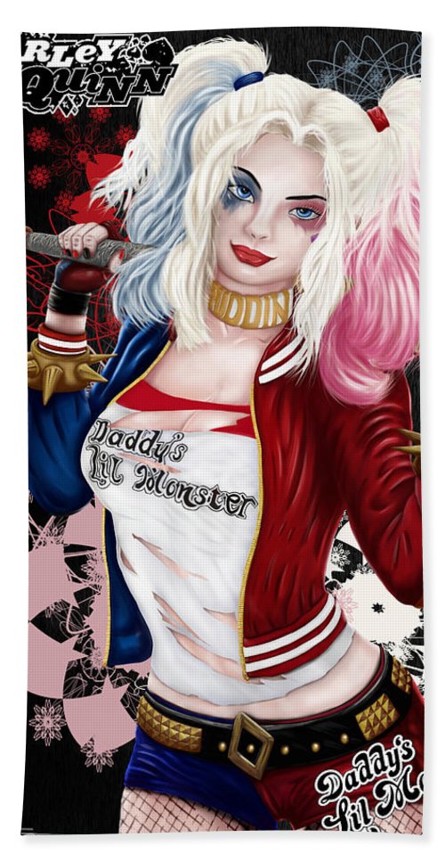 Detail Harley Quinn Beach Towel Nomer 4