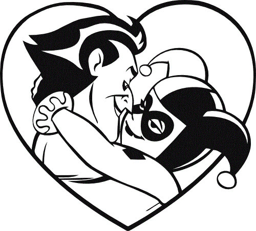 Detail Harley Quinn Clipart Black And White Nomer 29