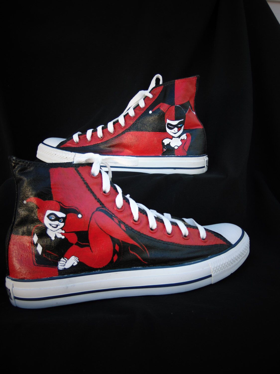 Detail Harley Quinn Converse Shoes Nomer 43