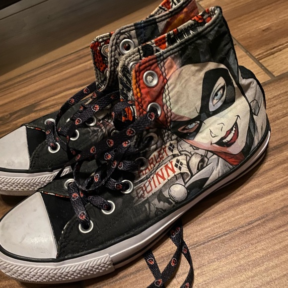 Detail Harley Quinn Converse Shoes Nomer 48