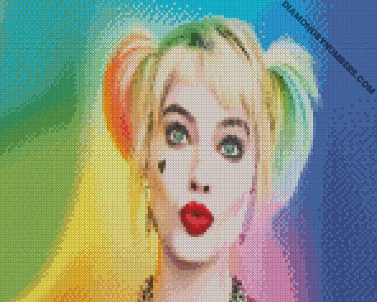 Detail Harley Quinn Diamond Painting Nomer 30