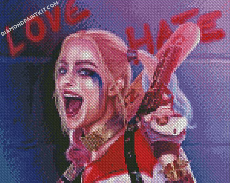 Detail Harley Quinn Diamond Painting Nomer 46