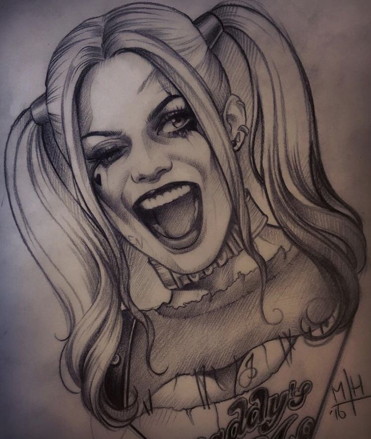 Detail Harley Quinn Drawings In Pencil Nomer 30