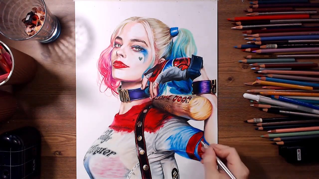 Detail Harley Quinn Drawings In Pencil Nomer 33