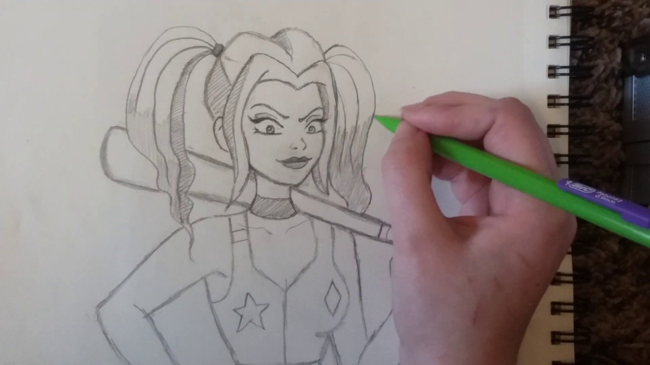 Detail Harley Quinn Drawings In Pencil Nomer 37