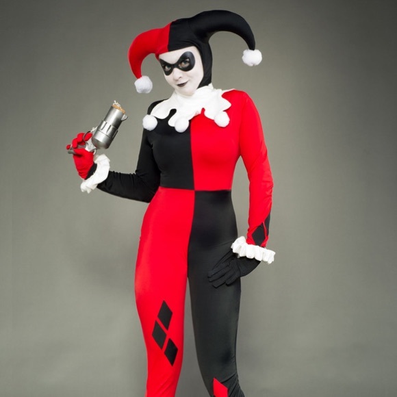 Detail Harley Quinn Jester Costume For Sale Nomer 12