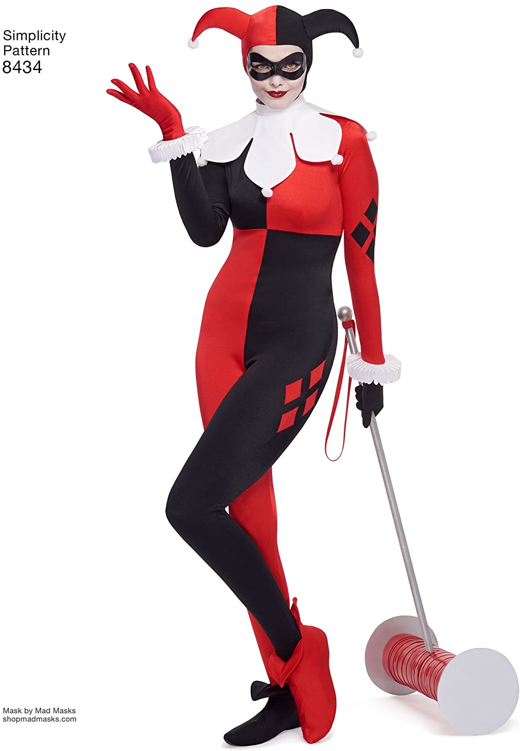 Detail Harley Quinn Jester Costume For Sale Nomer 3