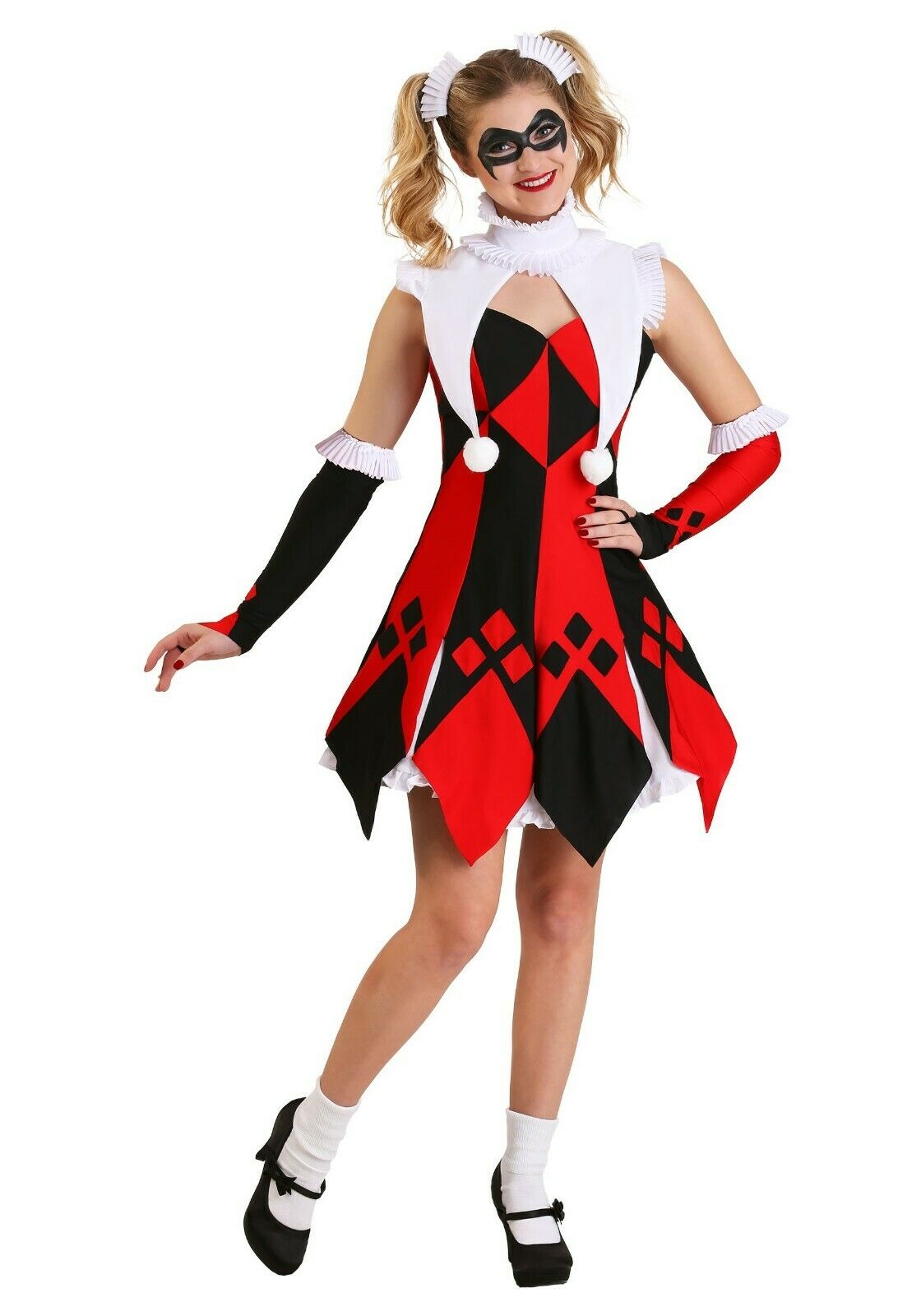 Detail Harley Quinn Jester Costume For Sale Nomer 23