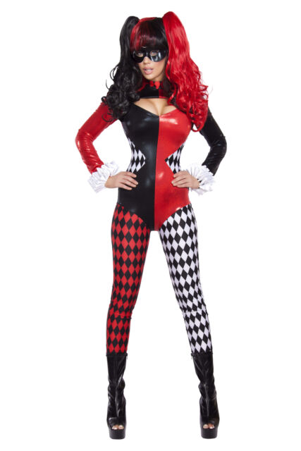 Detail Harley Quinn Jester Costume For Sale Nomer 6