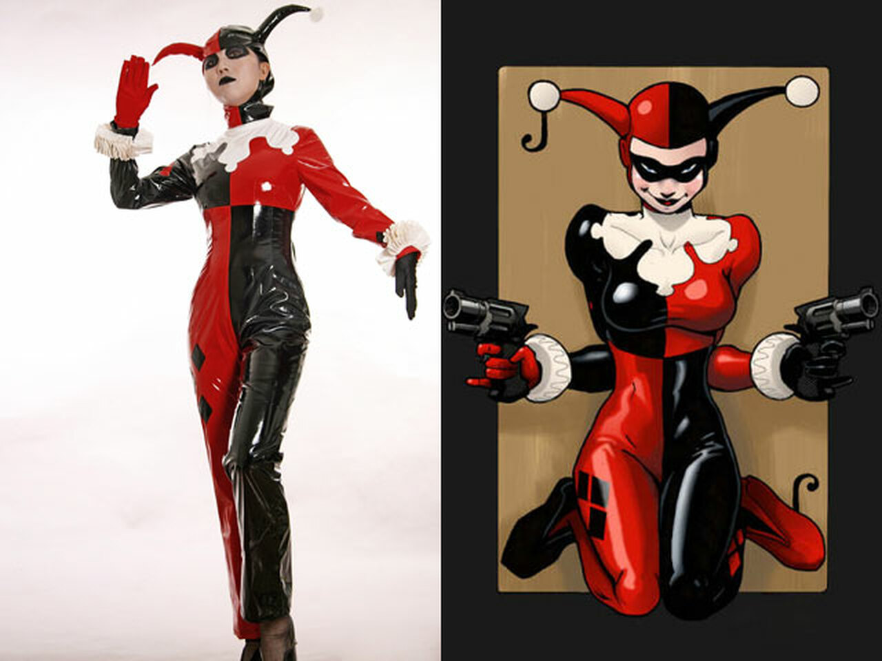 Detail Harley Quinn Jester Costume For Sale Nomer 7