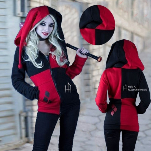 Detail Harley Quinn Jester Hoodie Nomer 20