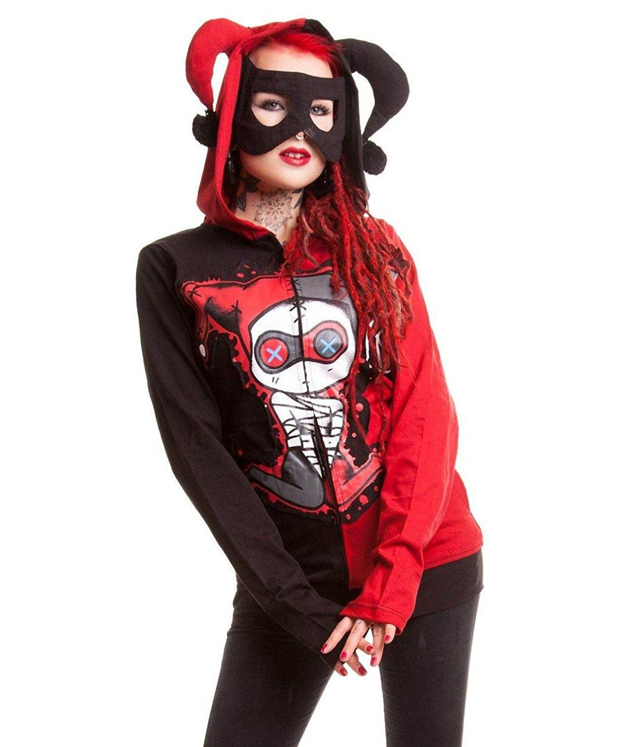 Detail Harley Quinn Jester Hoodie Nomer 27