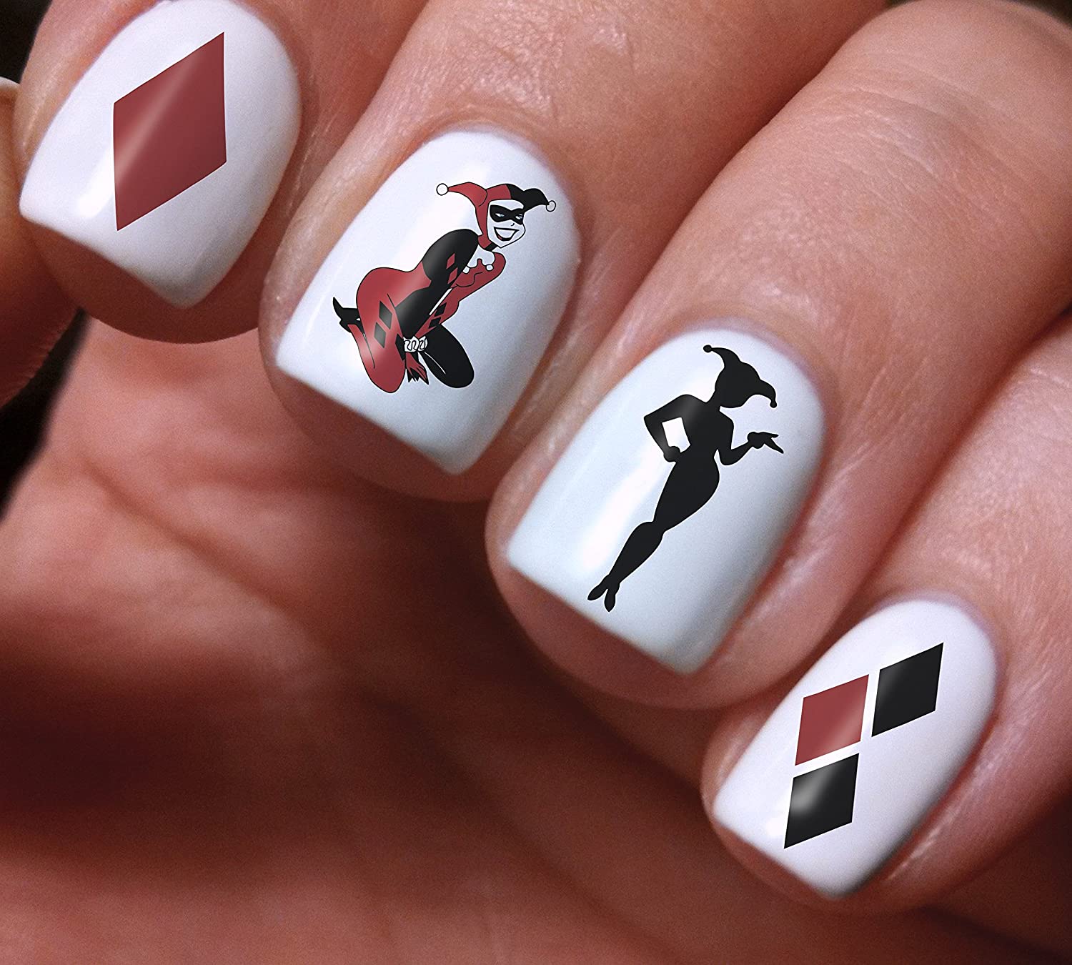 Detail Harley Quinn Nail Art Nomer 15