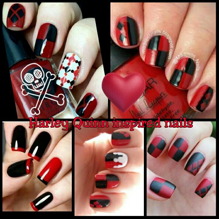 Detail Harley Quinn Nail Art Nomer 6