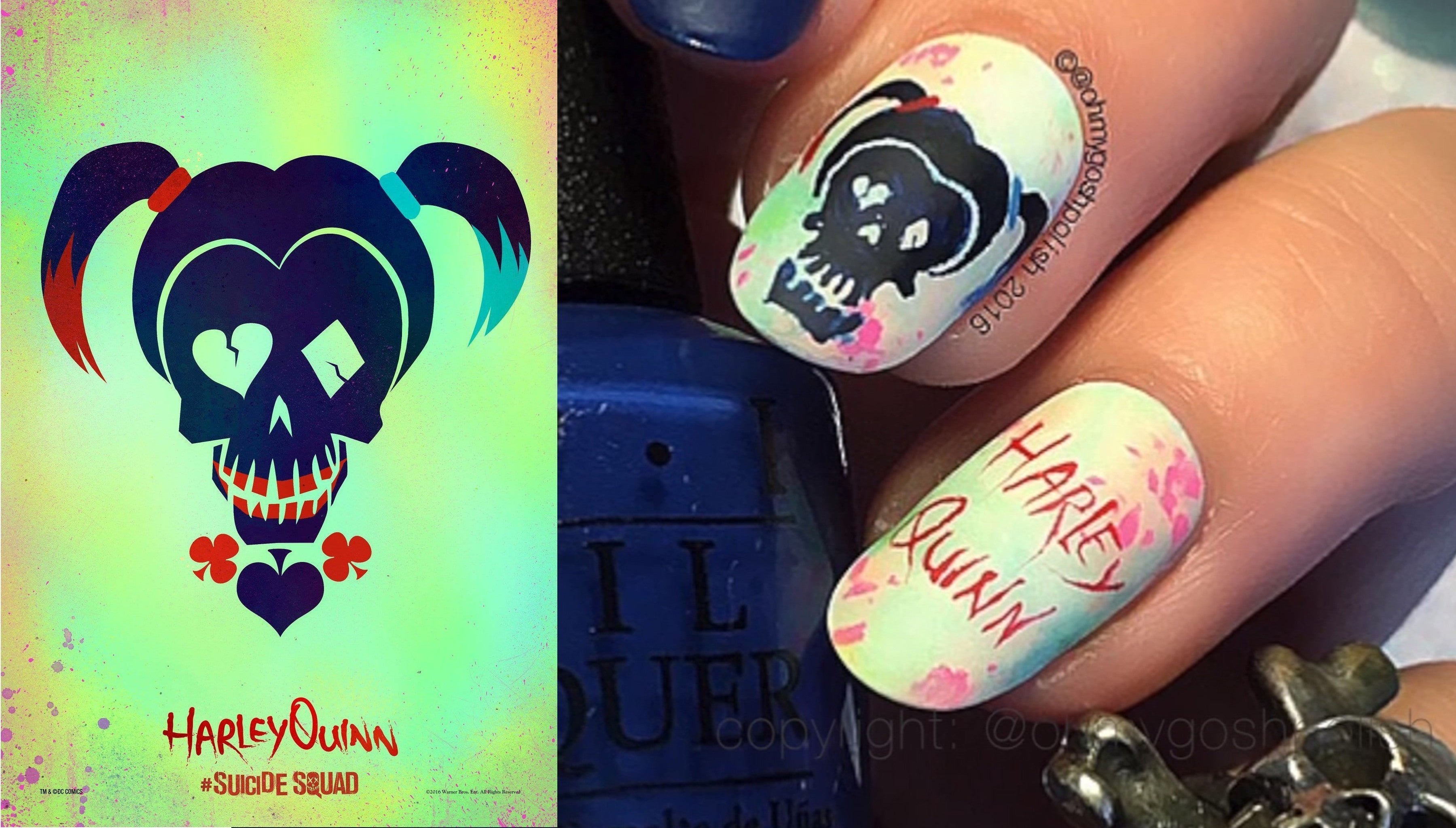 Detail Harley Quinn Nail Art Designs Nomer 4