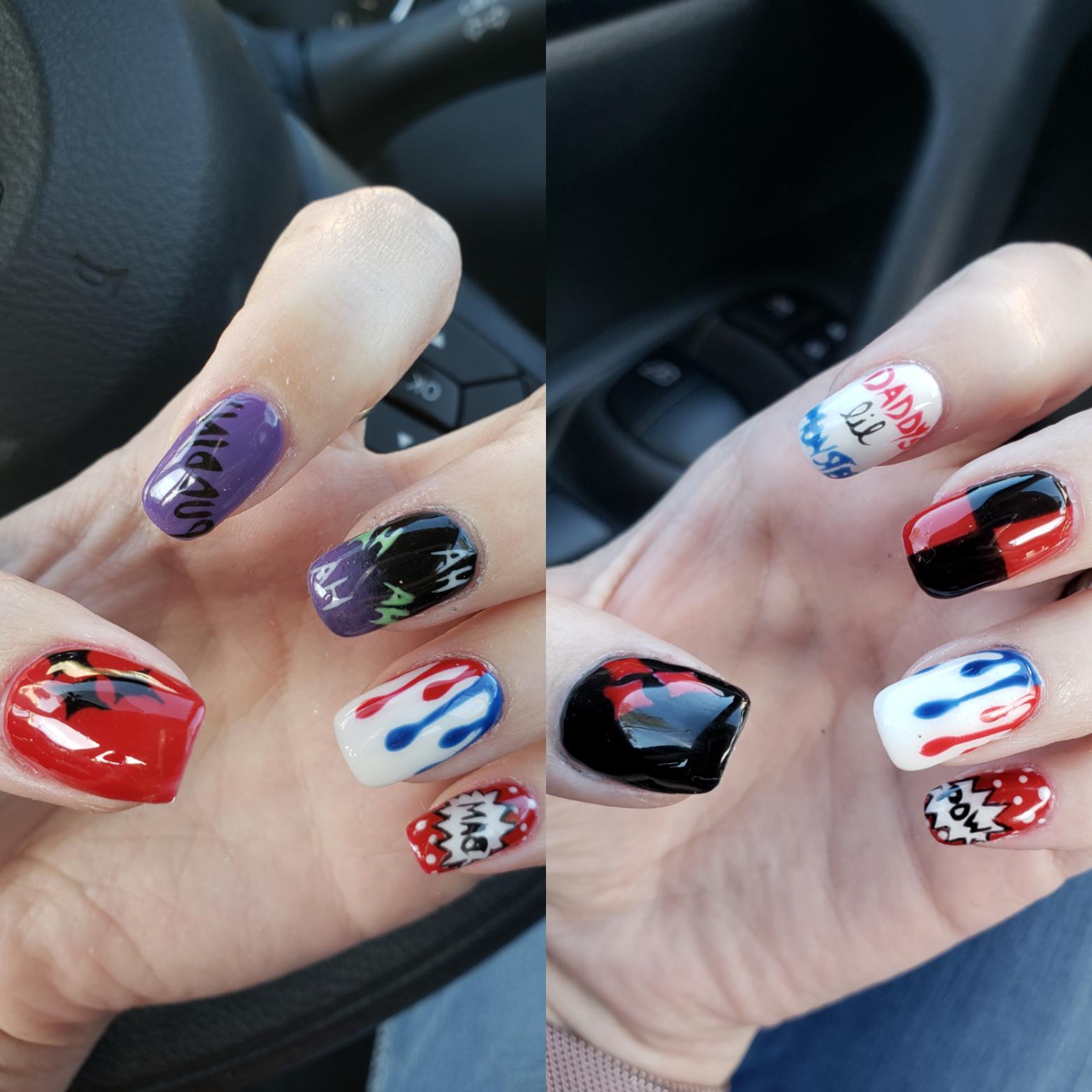 Detail Harley Quinn Nail Art Designs Nomer 34