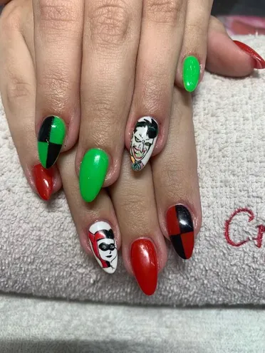 Detail Harley Quinn Nail Art Designs Nomer 43