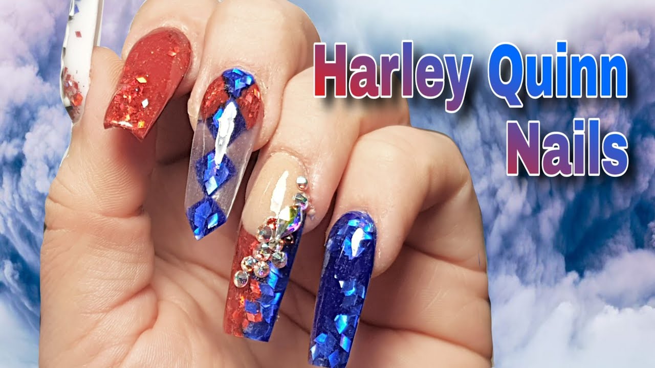 Detail Harley Quinn Nail Art Designs Nomer 8