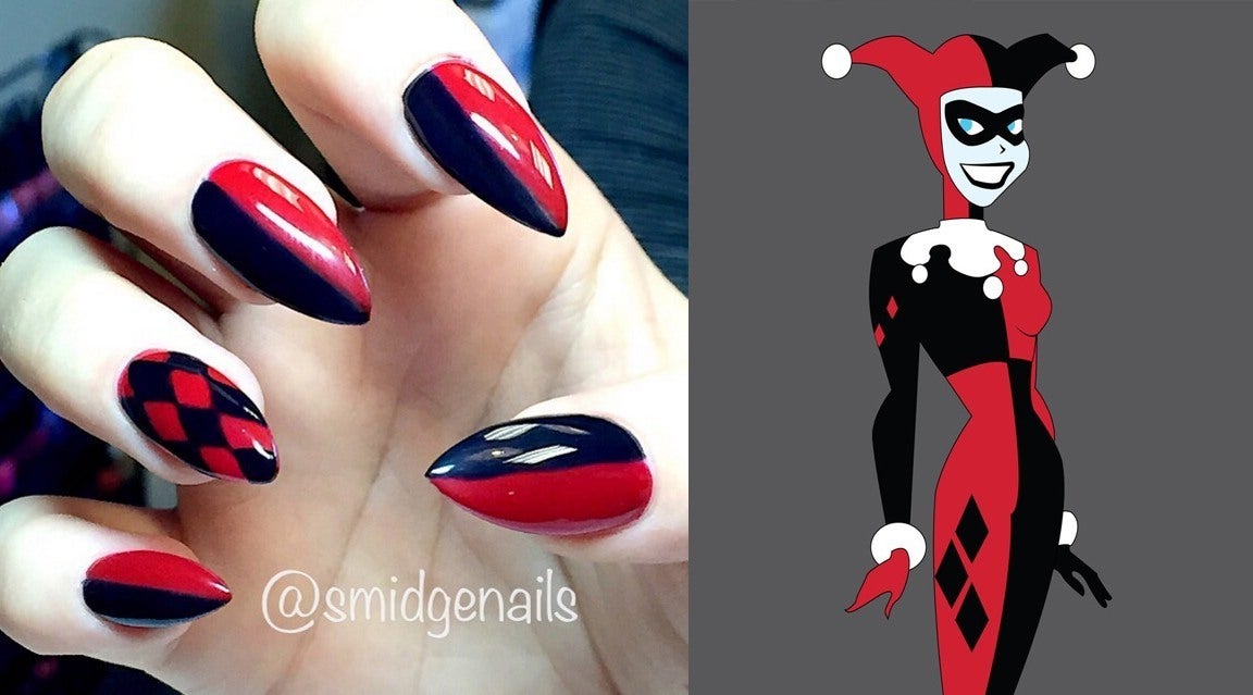 Detail Harley Quinn Nail Art Designs Nomer 10