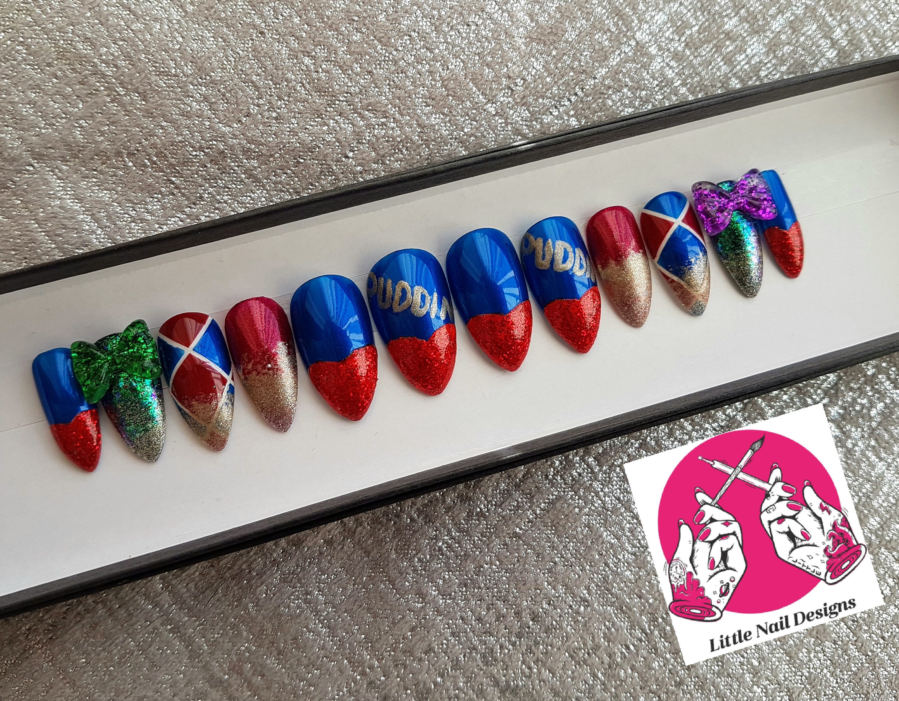 Detail Harley Quinn Nail Design Nomer 48