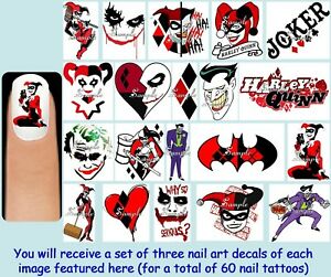 Detail Harley Quinn Nail Stickers Nomer 12