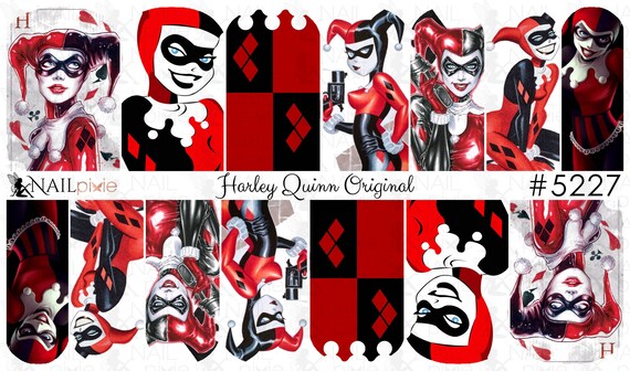 Detail Harley Quinn Nail Stickers Nomer 18