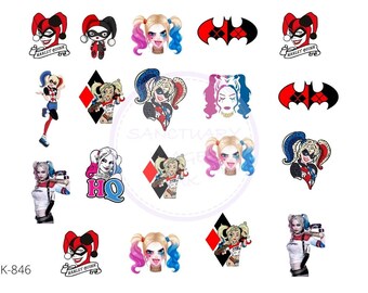 Detail Harley Quinn Nail Stickers Nomer 19