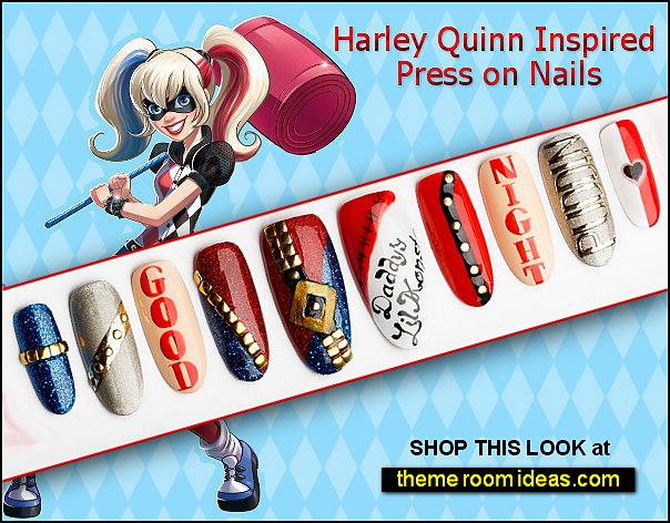 Detail Harley Quinn Nail Stickers Nomer 26