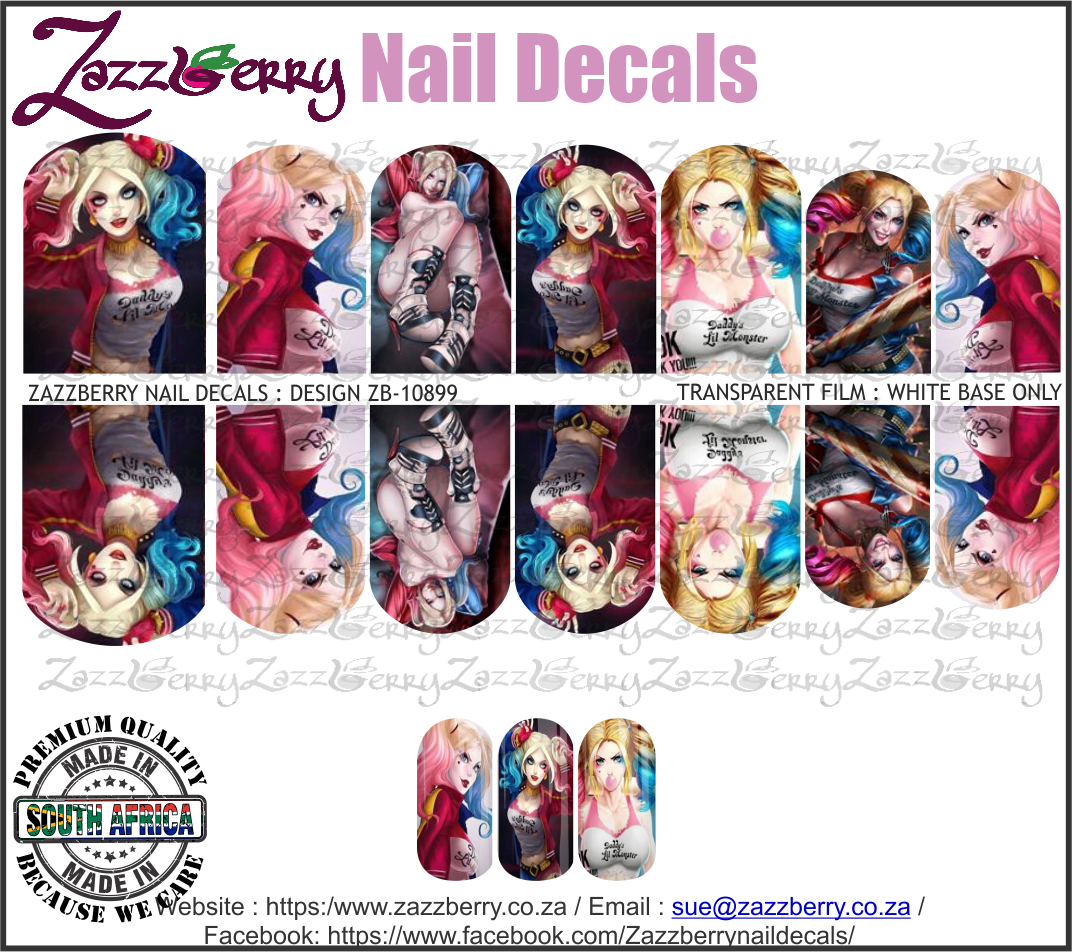 Detail Harley Quinn Nail Stickers Nomer 46