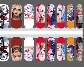 Detail Harley Quinn Nail Stickers Nomer 6