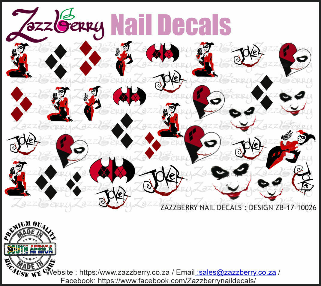Detail Harley Quinn Nail Stickers Nomer 7