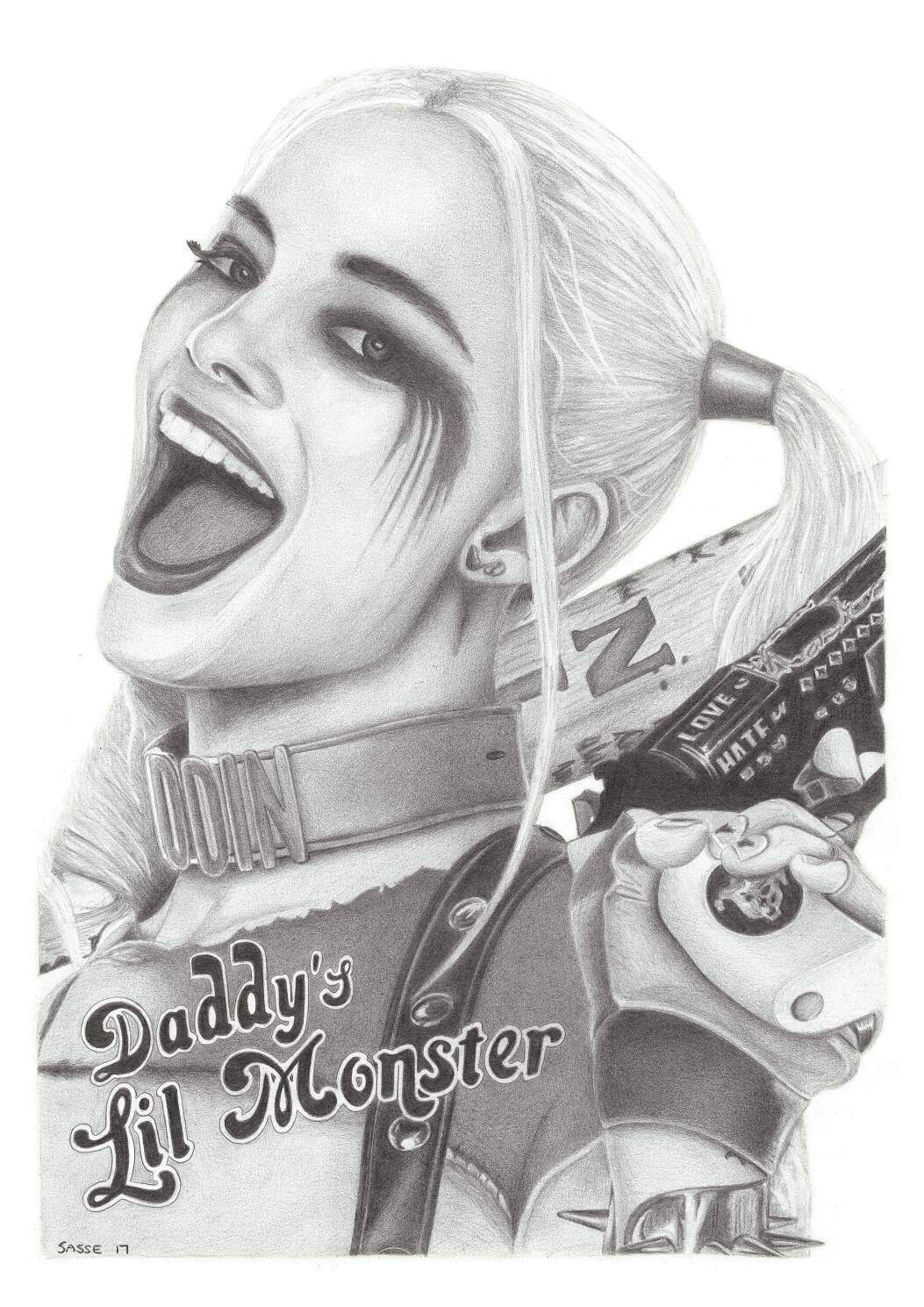 Detail Harley Quinn Pencil Drawings Nomer 16