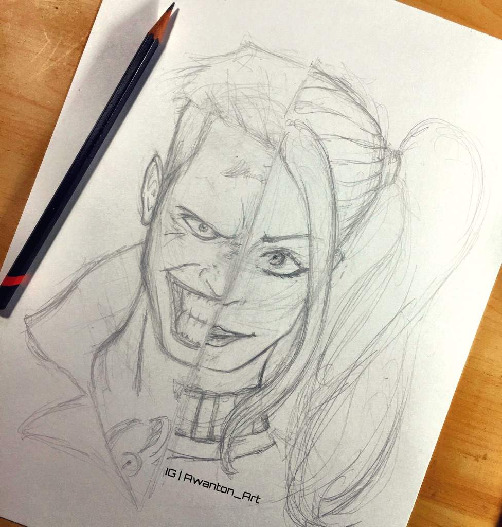 Detail Harley Quinn Pencil Drawings Nomer 40