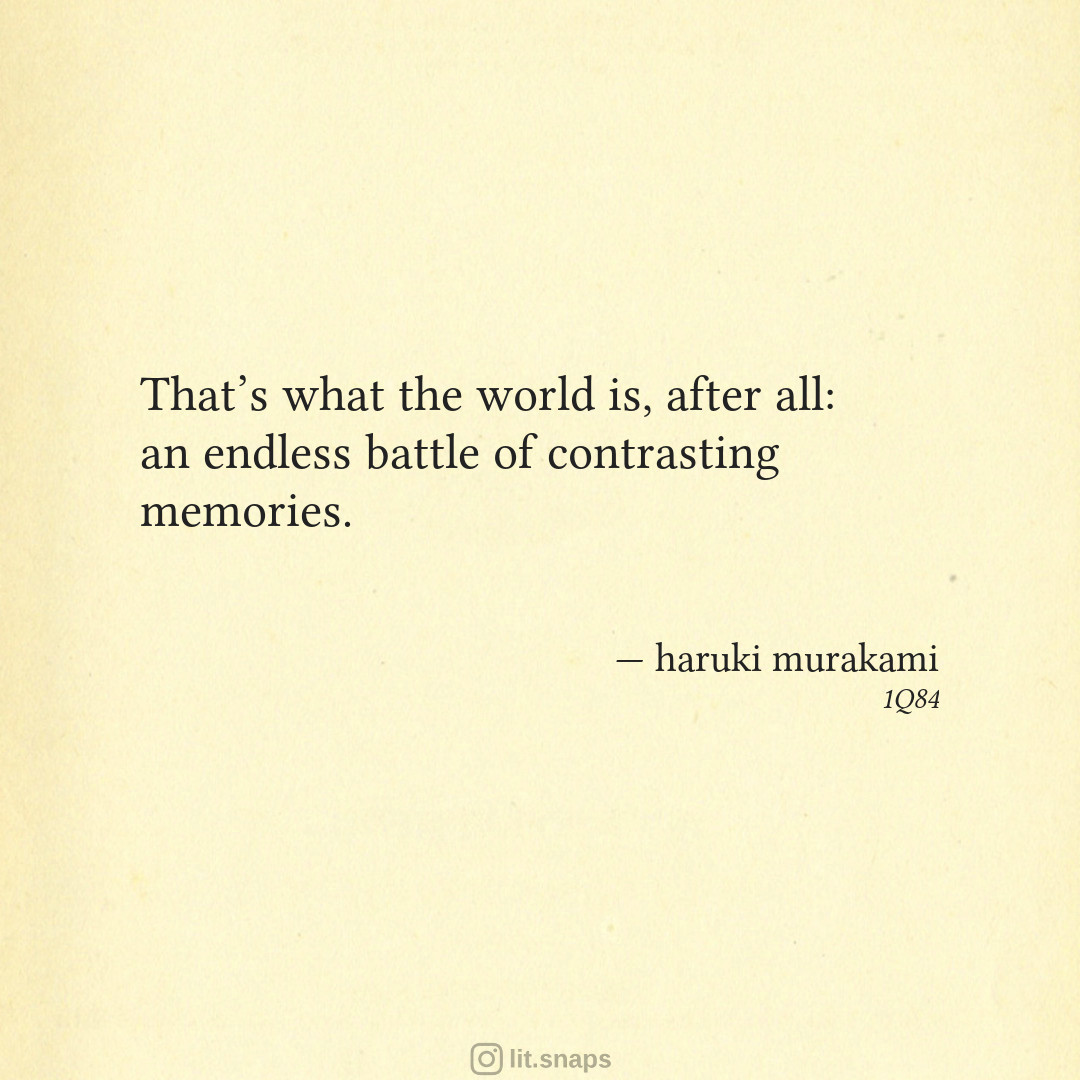 Detail Haruki Murakami 1q84 Quotes Nomer 8