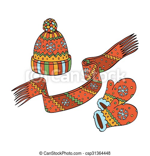 Detail Hat And Scarf Clipart Nomer 31