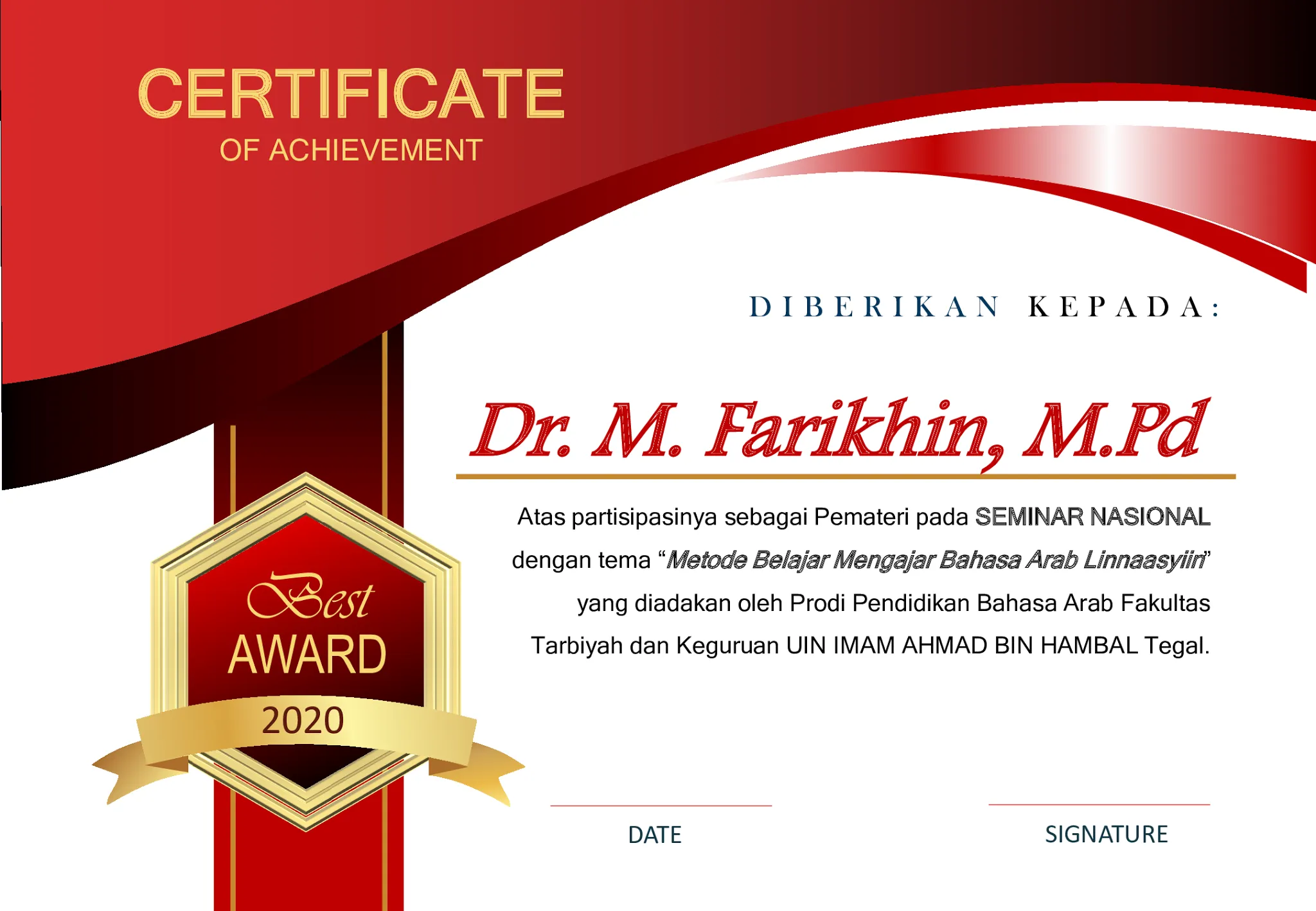 Detail Desain Ijazah Nomer 34