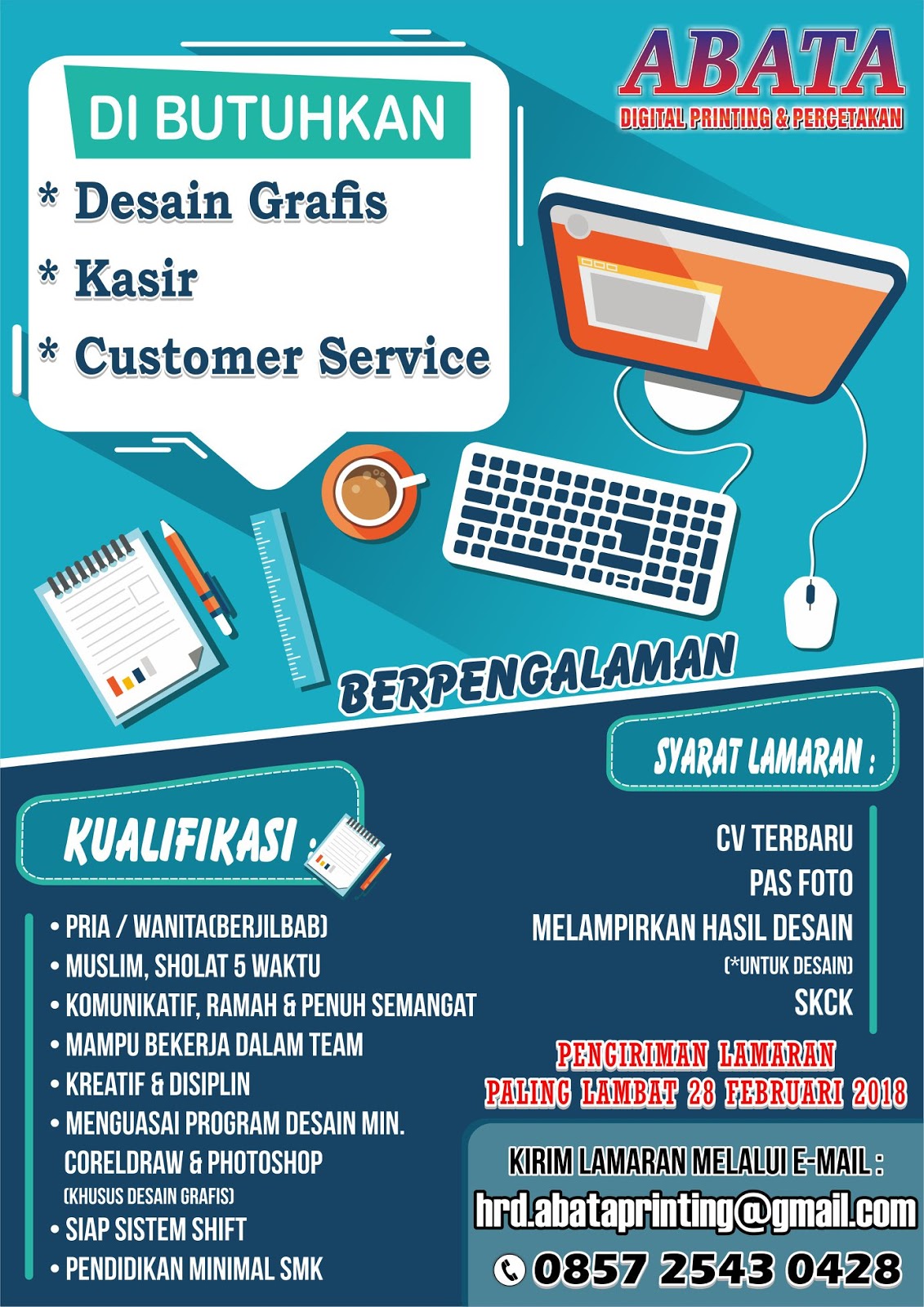 Detail Desain Iklan Lowongan Kerja Nomer 4