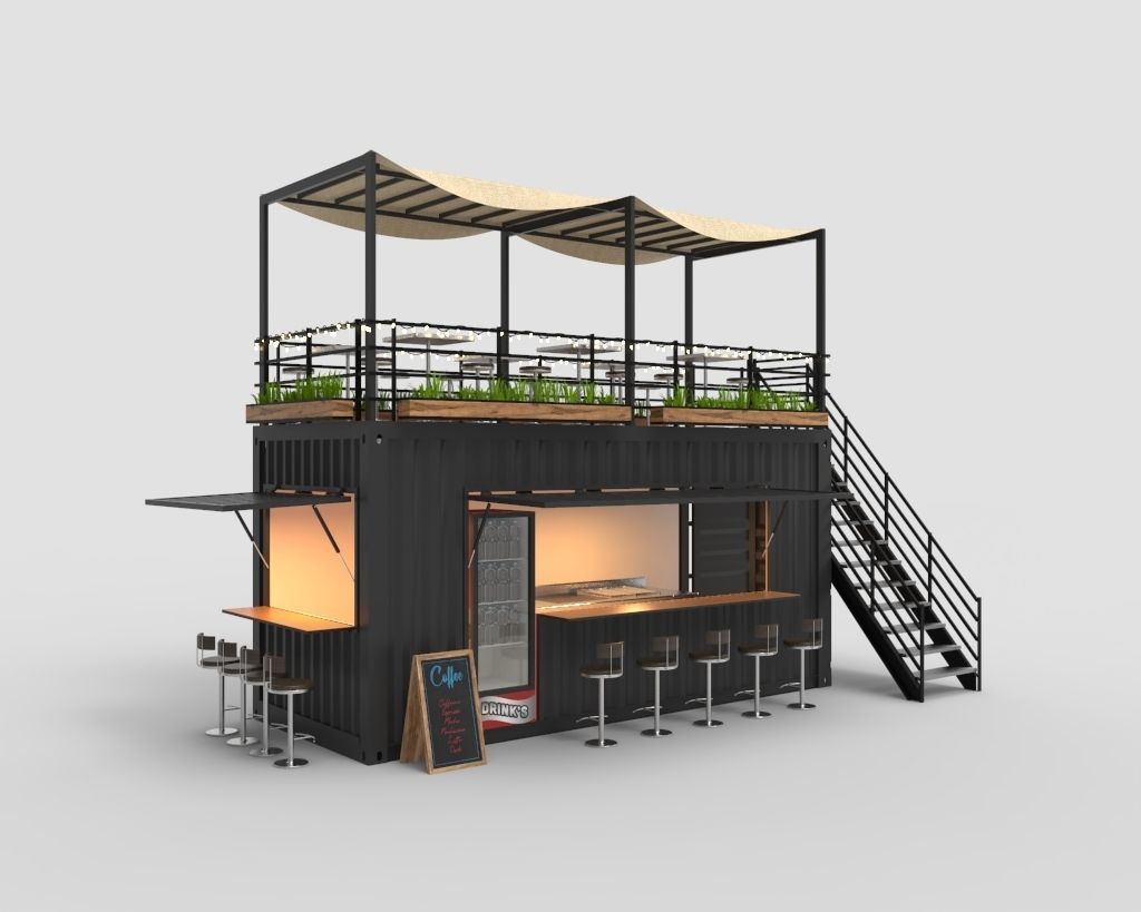 Detail Desain Interior Cafe Container Nomer 4
