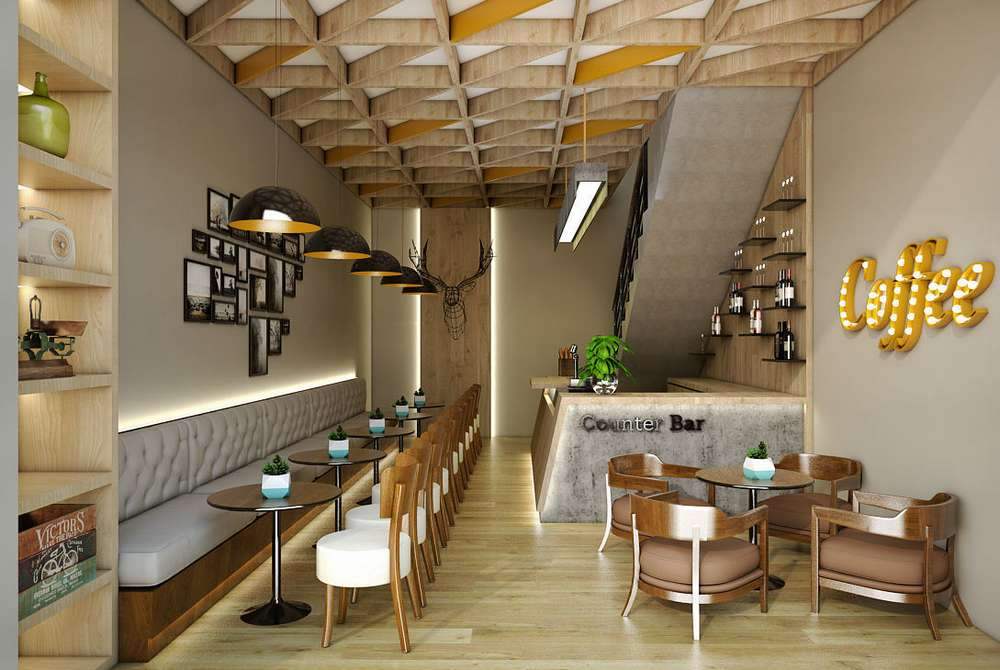 Detail Desain Interior Cafe Klasik Nomer 48