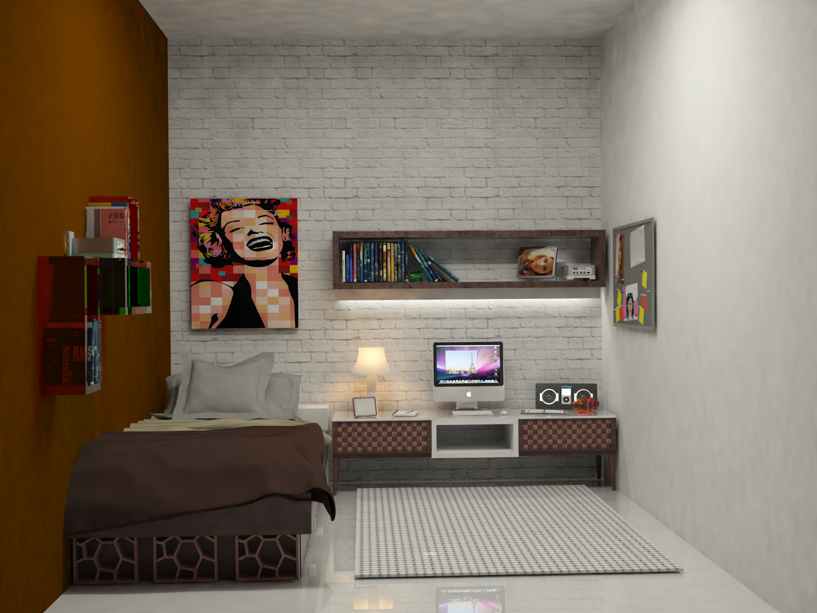 Detail Desain Interior Kamar Kost Nomer 9