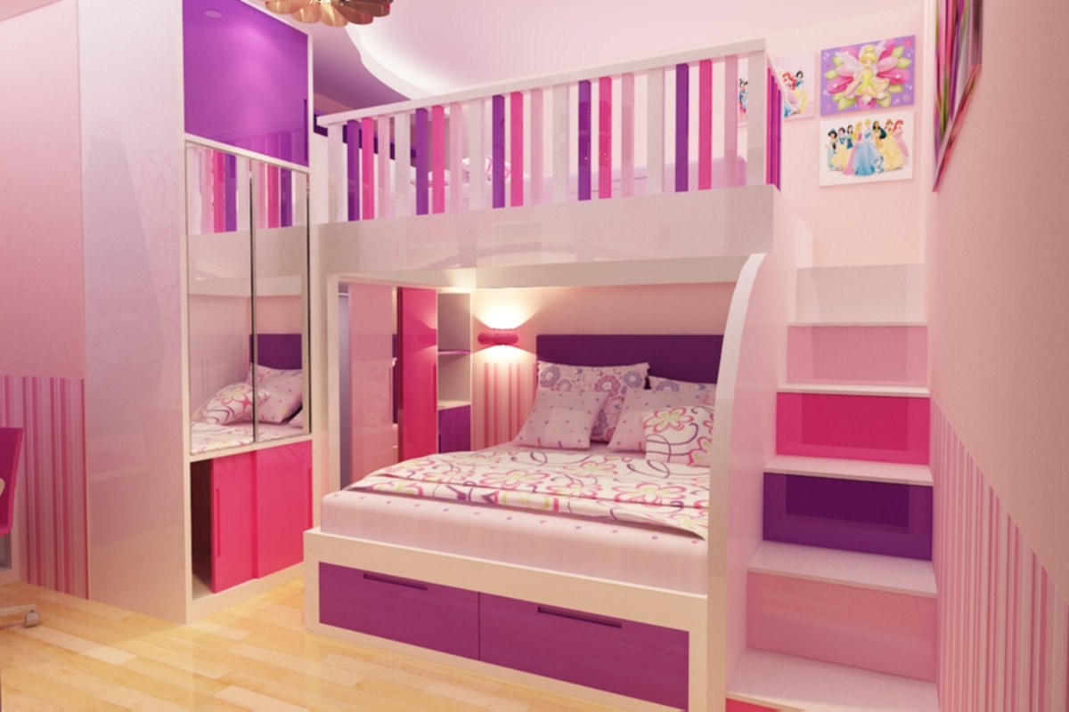 Detail Desain Interior Kamar Tidur Anak Perempuan Minimalis Nomer 26