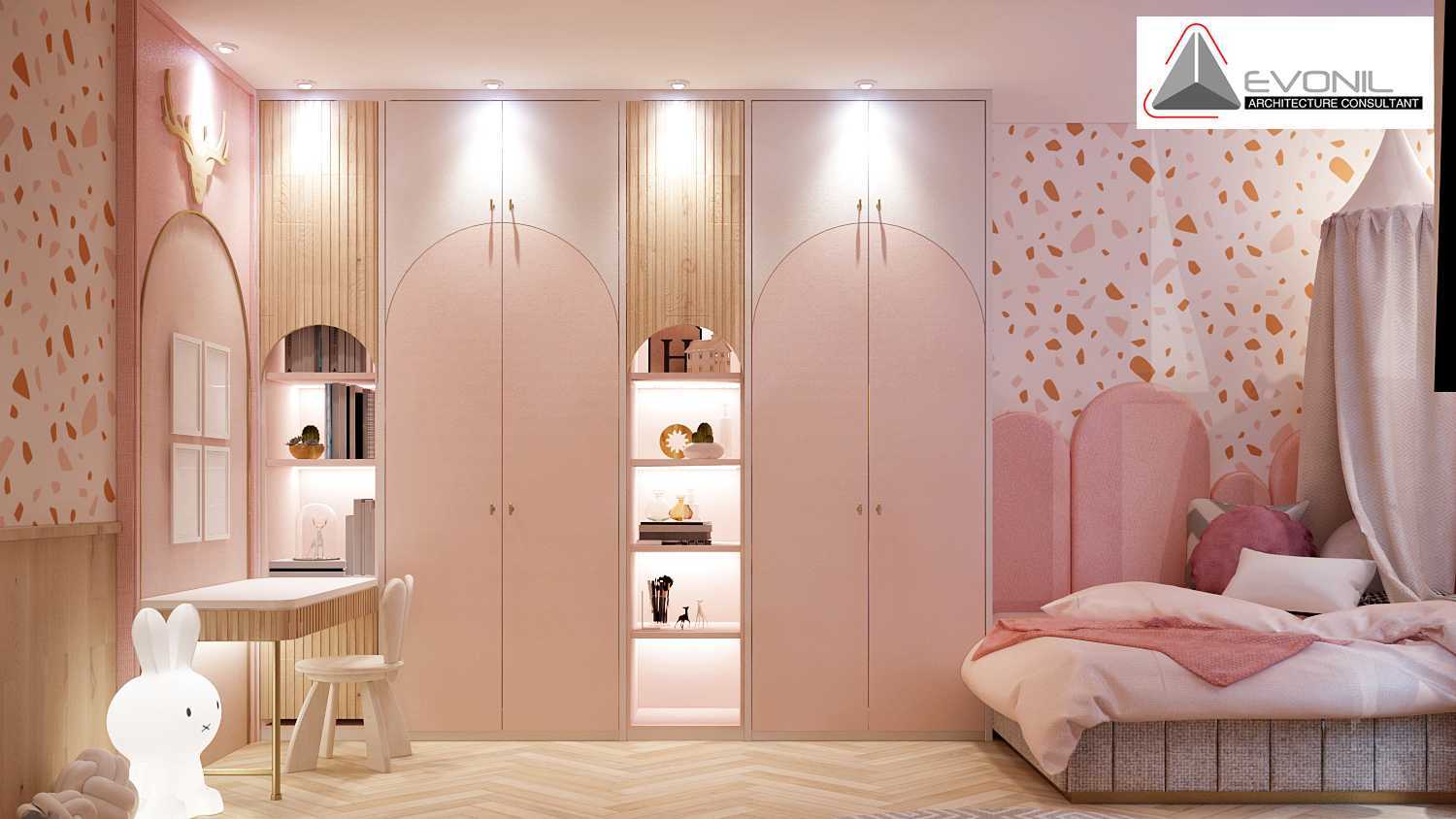 Detail Desain Interior Kamar Tidur Anak Perempuan Minimalis Nomer 4