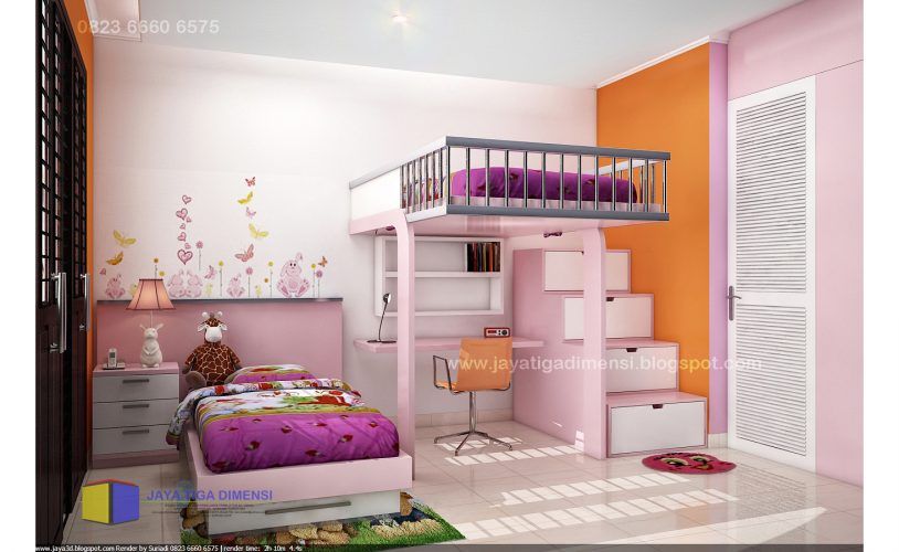 Detail Desain Interior Kamar Tidur Anak Perempuan Minimalis Nomer 10